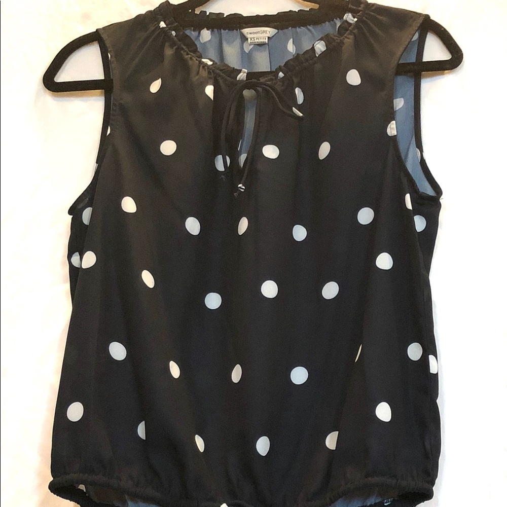 SweetGrey navy & white top